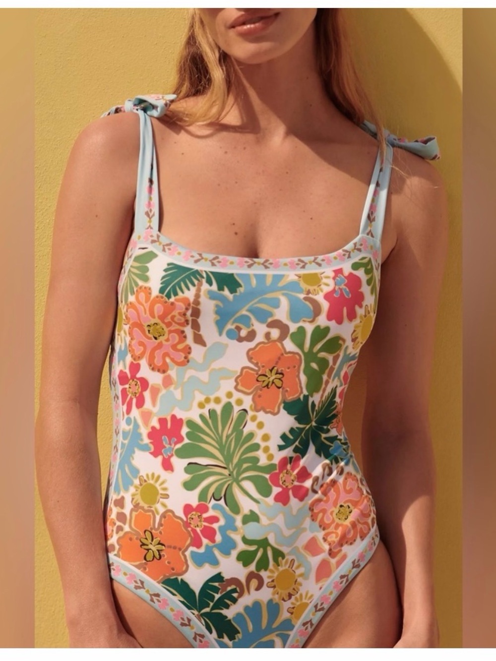 Anthropologie Beach Riot Shone tie Shoulder  one Piece Suimsuite